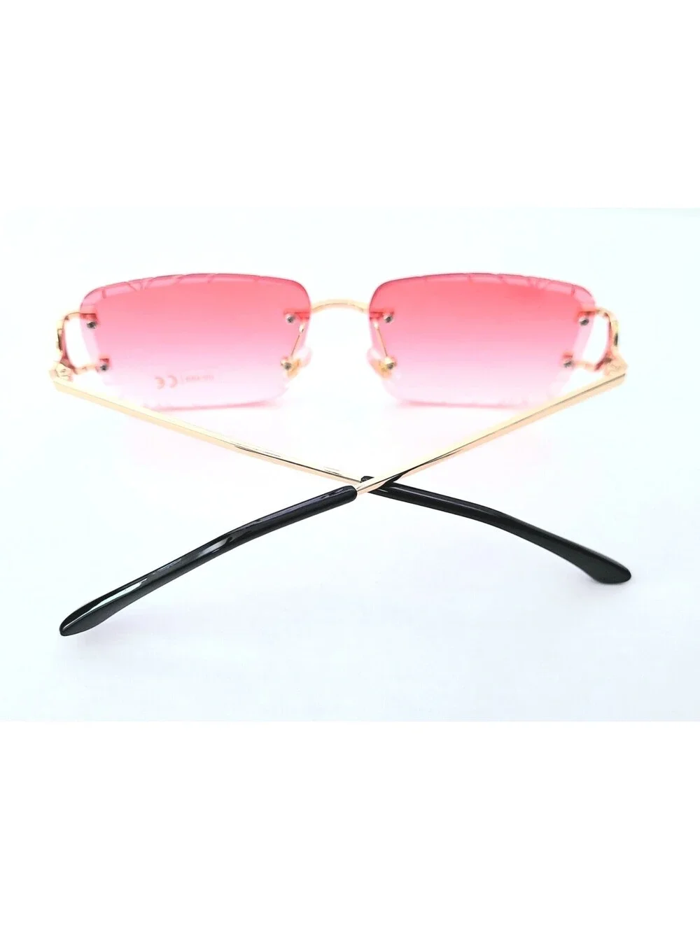 Piccadilly Pink Gradient C Diamond Cut Designer Sunglasses